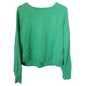 Sweaty Betty Mens 12 Green Long Sleeves Crew Neck Pullover Sweatshirt Athletic